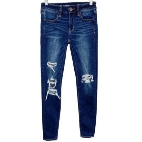 American Eagle Outfitters Ne(x)t Level stretch jeans jegging size 2 distressed - Picture 2 of 15